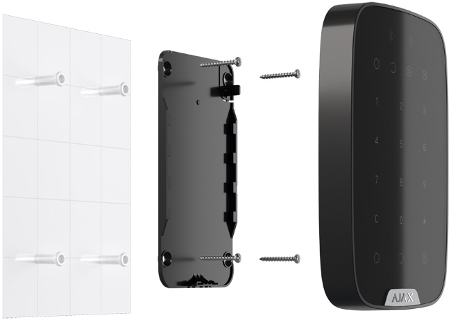 AJAX KeyPad Plus: Безжична сензорна клавиатура с вграден четец за безконтактни RFID карти за активиране/дезактивиране на охранителна система Ajax